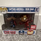 Funko Pop! Marvel Civil War Captain America & Iron Man 2-Pack MCC Exclusive