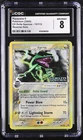 Rayquaza Delta Species #13 Reverse Holo Pokemon EX Delta Species Stamped CGC 8