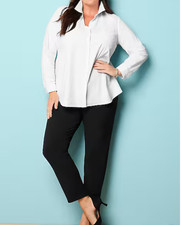 J Jill Wearever Collection Smooth Fit Slim Leg Black Pants Size Large