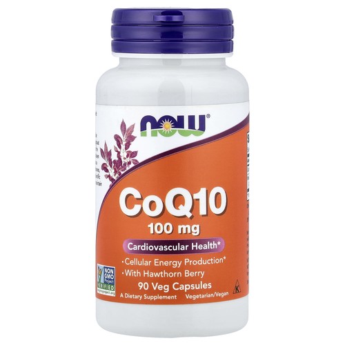 Now Foods CoQ10 With Hawthorn Berry 100 mg 90 Veg Capsules ,