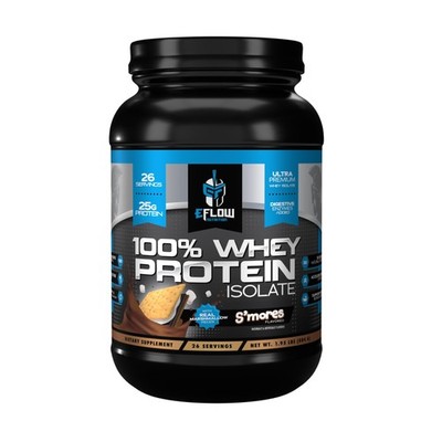 eFlow Nutrition 100 Whey Protein Isolate - Gluten  Lactose-Free Digestive Enz...