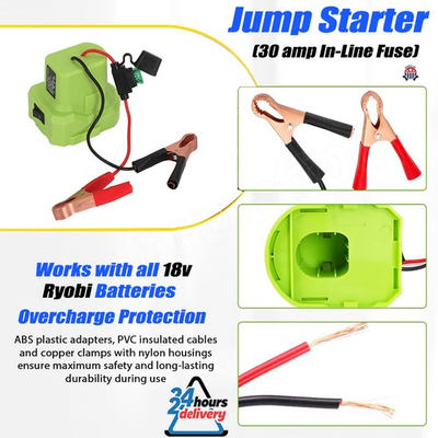 #ad For Ryobi 12V 18V JUMP STARTER Fit Jump Starting Vehicles Mowers Tractors Boats $15.97