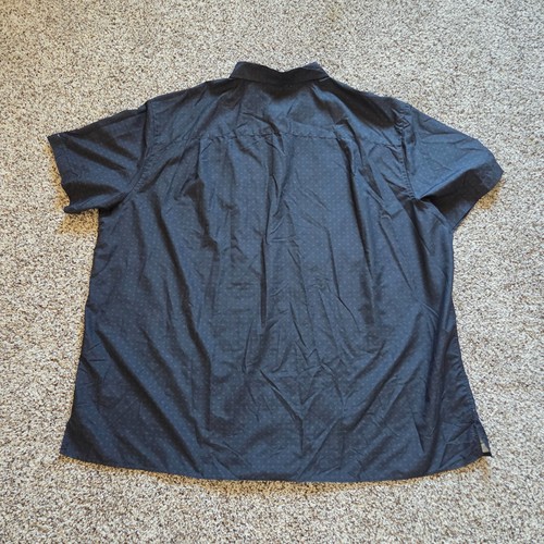 HB Harbor Bay Shirt Men's 4XL TALL 4XLT Black Check Short Sleeve Casual Preppy - Picture 5 of 5
