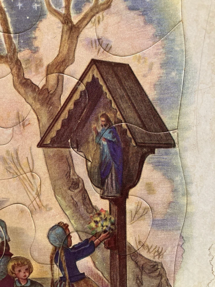 Vintage Jesus And The Children Puzzle Cardboard Playskool Golden Press USA - Image 2 of 4