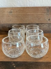 Crackle Glass Votive Candle Holders. Set Of 6 Votives