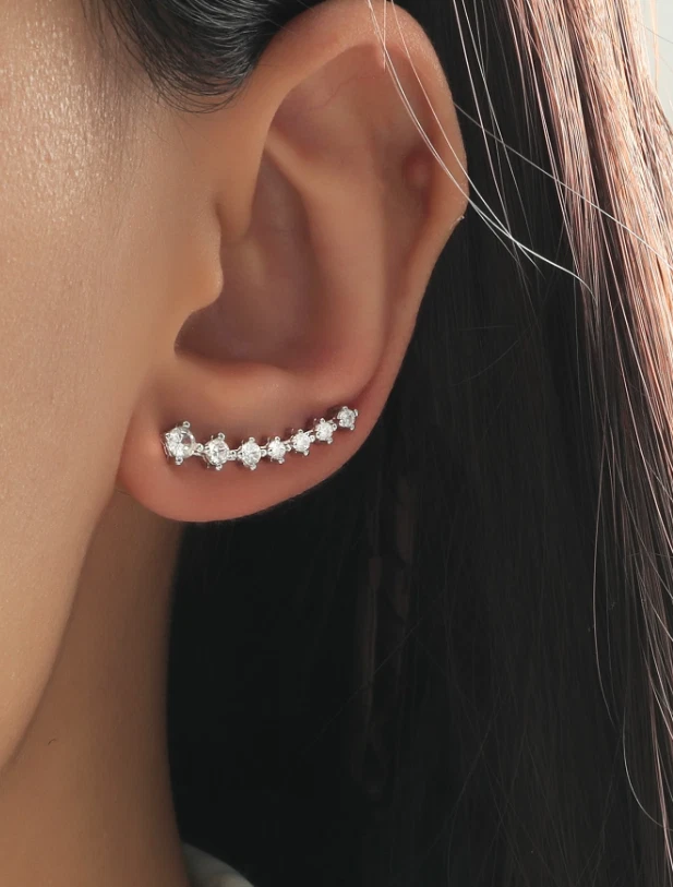 2pcs Rhinestone Decor Earrings – Sparkly Drop Style in Multicolour Glam - NEW - Image 3 of 4