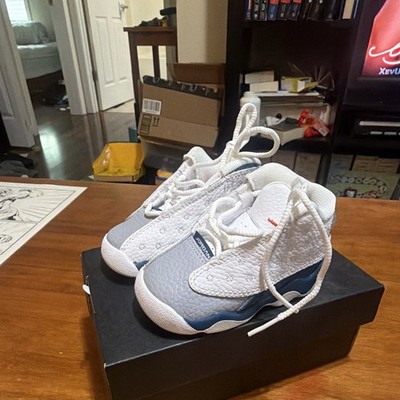 Jordan 13 Retro French Blue Toddler Sneaker 4C White/Blue/Red Leather DJ3004-164