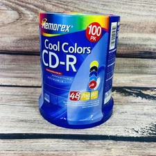 Sealed Memorex Cool Colors CD-R 100pk 48X 700MB 80min | Taiwan Archival Quality