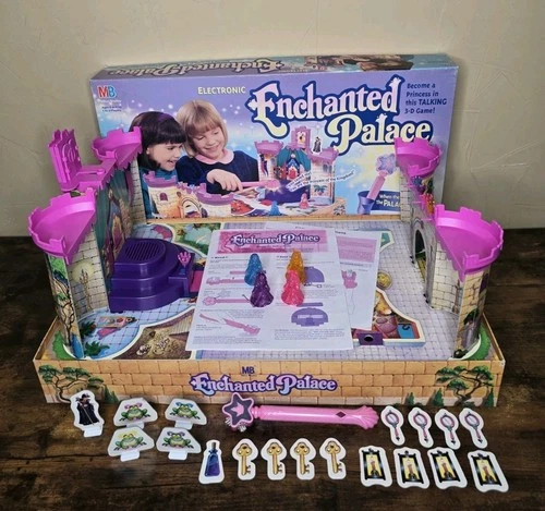 Vintage 1994 Electronic Enchanted Palace Board Game Milton Bradley Talking Works