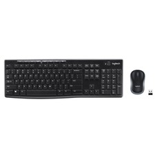 Logitech Wireless Keyboard Mouse Combo Set MK270 USB Receiver PC Desktop Black