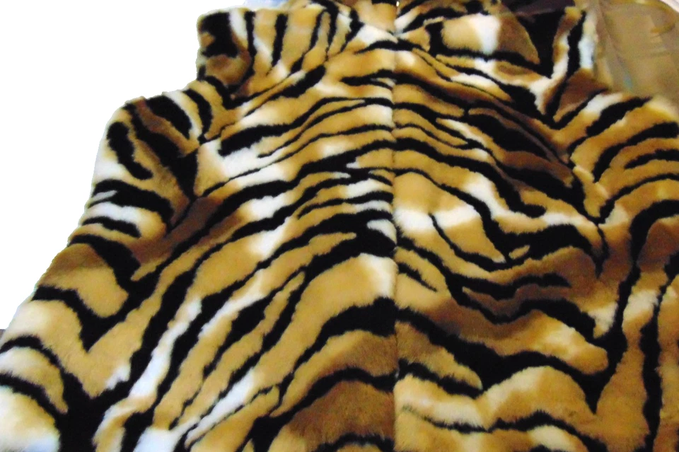 CEJON MUJER IMITACIÓN PIEL DE TIGRE CHALECO ANIMAL PRINT FELPA EXTRA SUAVE ESPECTACULAR TOP~S Foto 4 de 4