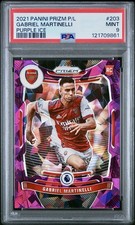 Gabriel Martinelli  2021 Panini Prizm P/L #203 Purple Ice /49 Rookie PSA 9 📈🟣