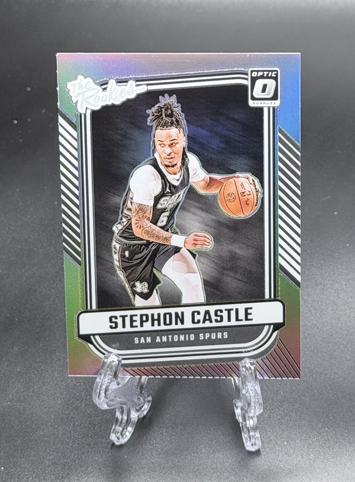 2024-25 Panini Donruss Optic The Rookies Holo Prizm Stephon Castle #4 Spurs RC