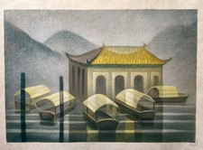Le temple de la Sérénité - Louis Toffoli - Lithographie signée numéroté