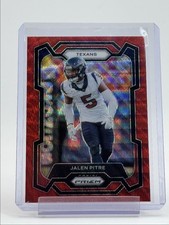 JALEN PITRE 2023 PANINI PRIZM FOOTBALL RED WAVE TEXANS #120 /149 Q5454