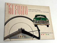 Vtg 1951 Ford Steps Ahead With 43 Features Sales Brochure Fordomatic Drive