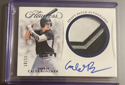 2025 Panini Flawless Caleb Bonemer Draft Patch Autograph Chicago Serial #10/15