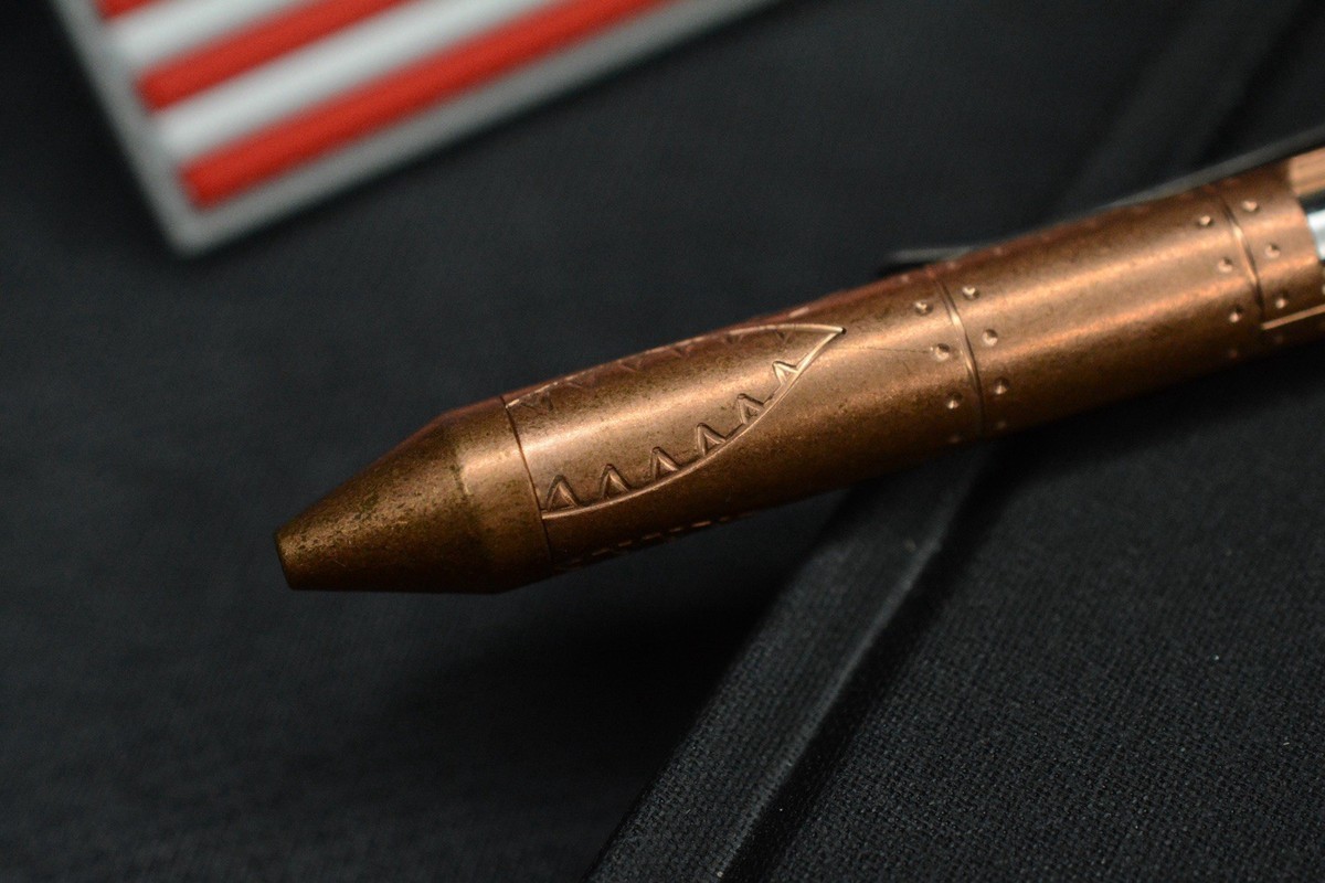 RARE Fellhoelter TiBolt Ltd Ed - WWII Warthog Copper Pen 5.5” w
