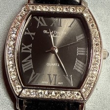 Marcel Drucker Ladies Watch With a rectangular, crystal-accented bezel