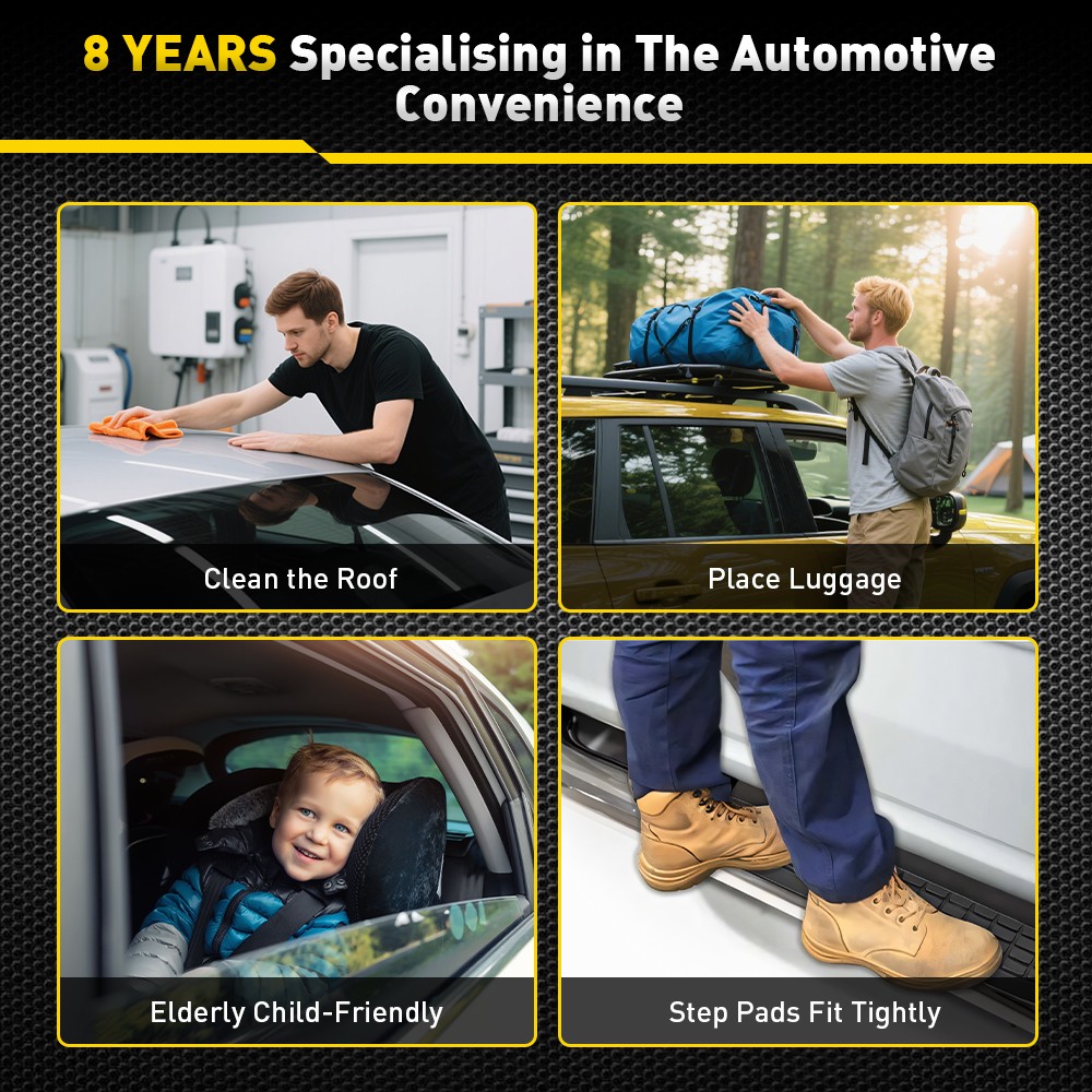 For 3 Inch Round Nerf Bars Replacement Step Pad Kit WSP001KIT Black 4-20X