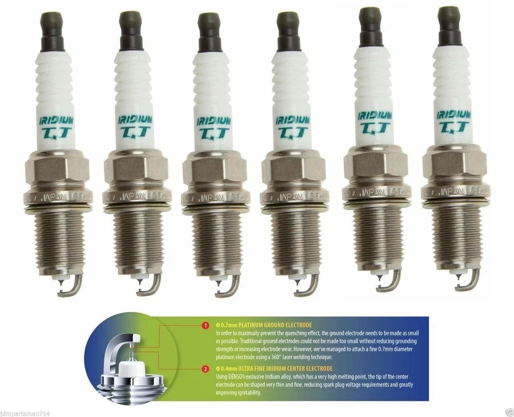 Denso Iridium TT Spark Plugs IW16TT  / 4708 Set of 6 Made in Japan