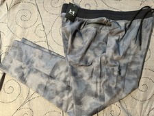 Image of UNDER ARMOUR ELITE TAPERED PRINT GRAY'S & BLACK JOGGER PANTS SIZE 2XL MEN $90.00