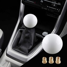 Car Round Ball Gear Shift Knob Aluminum Alloy Gear Shift Stick Head White