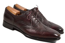 (FREE TARIFF) 950$ Santoni burgundy laceup Oxfords shoes UK 10.5 /US11.5 carmina