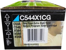 Lexmark C544X1CG C544 X544 Cyan Extra High Yield Toner Cartridge Genuine OEM