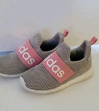 Kids Size 10 Pink Adidas Sneakers Lite Racer Adapt 4.0  Slip-On Running Shoes