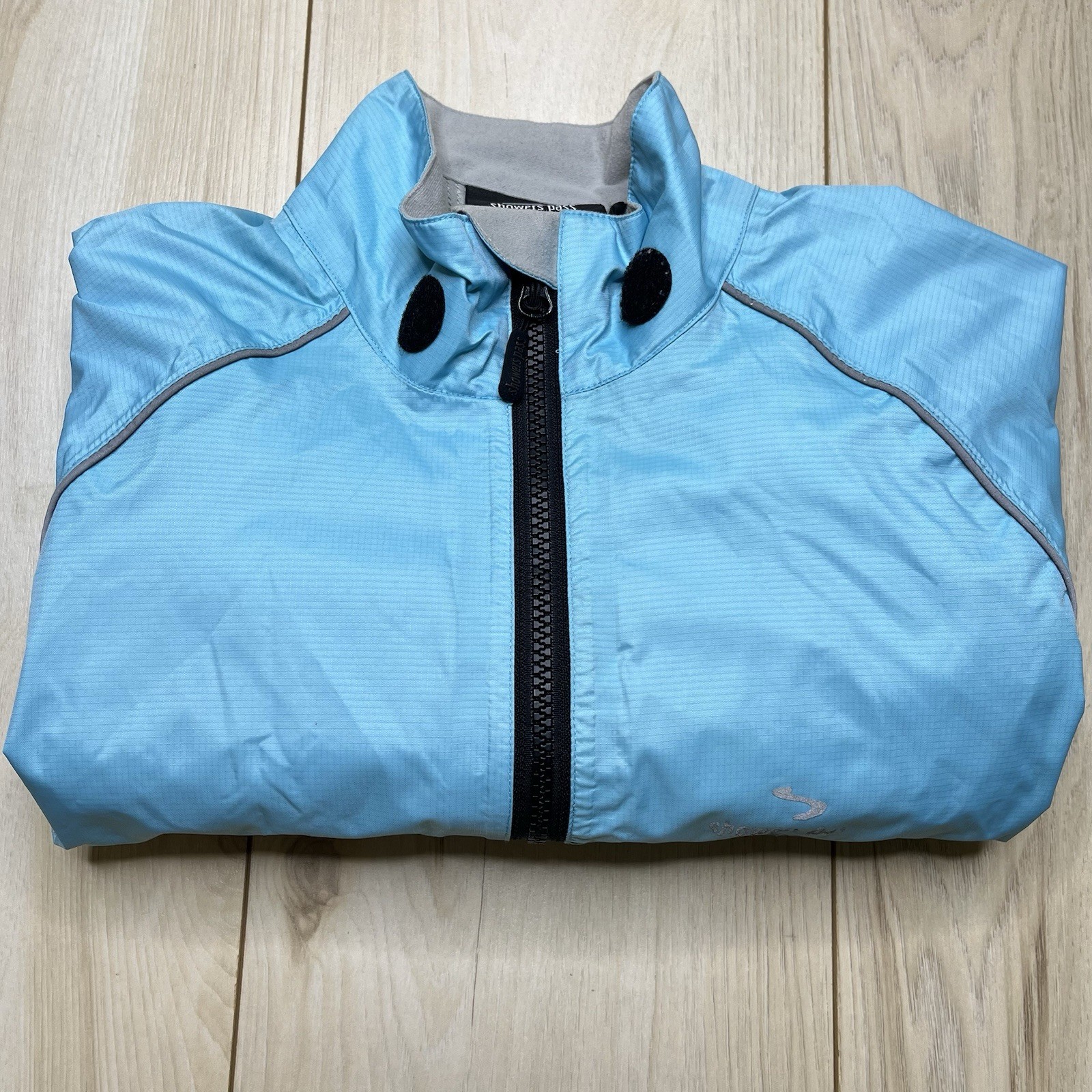 Showers Pass Waterproof Cycling Long Sleeve Full Zip Jacket Blue - Womens Medium