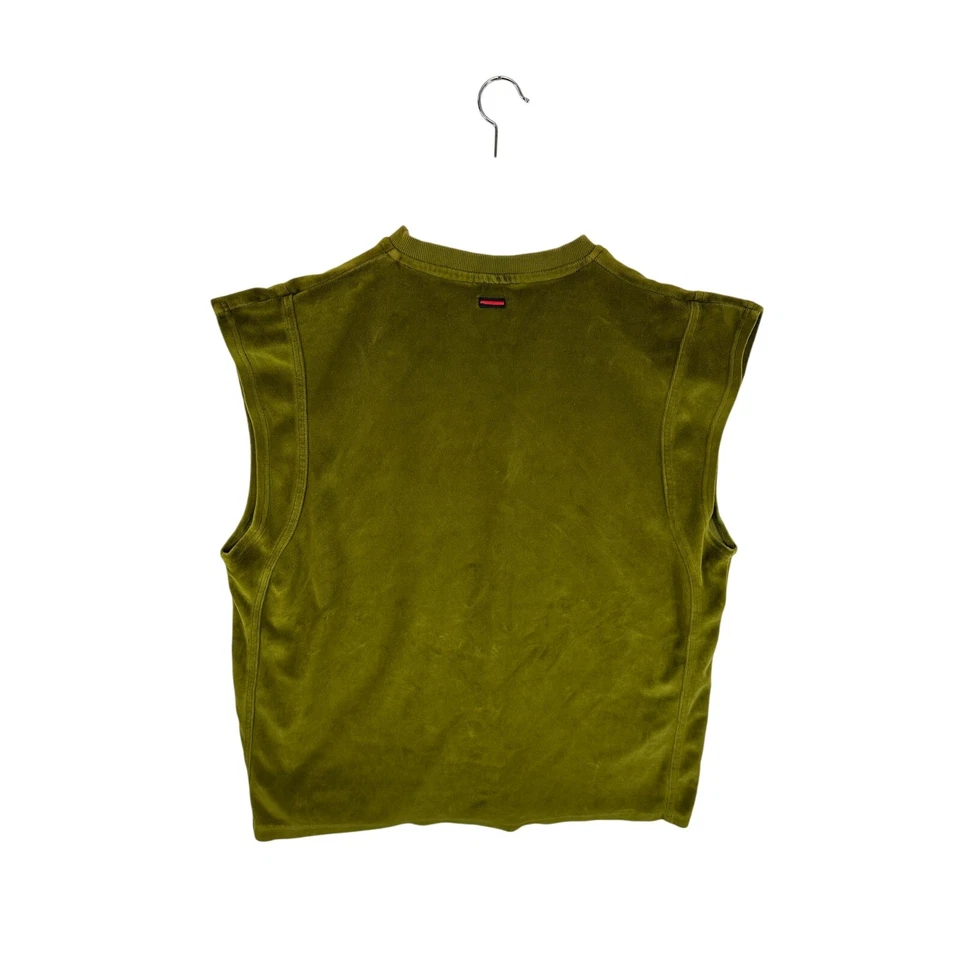 Vintage FUBU Circa XCII Velour Sweatshirt Vest Green XXL Y2K Skater Streetwear - Image 2 of 4