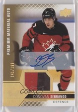 2022 Team Canada Juniors Premium Signatures Donovan Sebrango Patch Auto 0i47