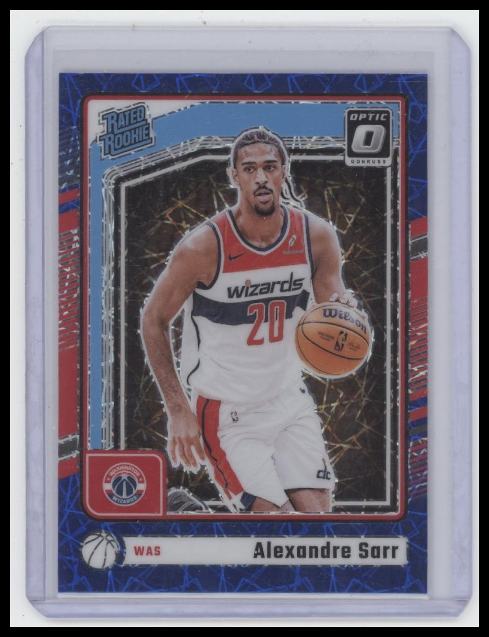 2024-25 Donruss Optic #276 Alexandre Sarr Blue Velocity