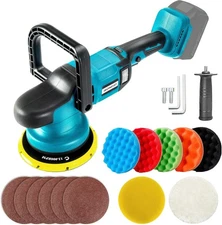 Cordless Car Polisher, 6inch Brushless Buffer Orbital Portable Polishing Waxer