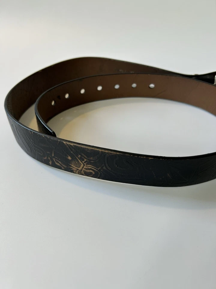 Rare VOLCOM Belt Buckle Black and Brown  reversible LeatherVolcom Vintage Y2K - Image 4 of 4