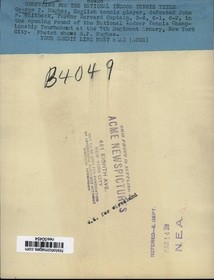 1928 Press Photo English tennis player George P. Hughes in New York - nes50454