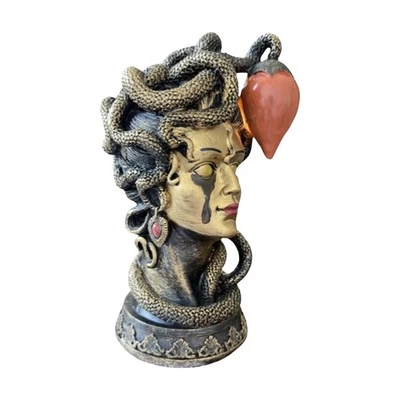 Medusa Statue Light Table Lamp Resin Medusa Figurine Bedside Table Light