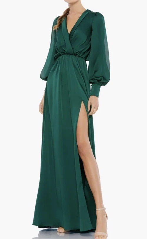 Satin Green Maxi Dresses for Women for sale | eBay