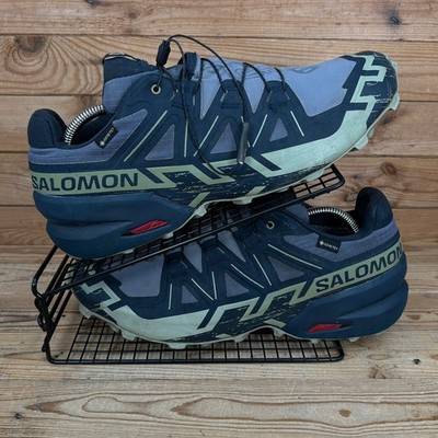 Salomon Sneaker Herren UK 12 SpeedCross 6 GTX Grisaille Carbon Tee Wandern Walk Schuhe