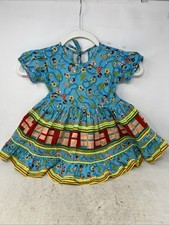 Native American Seminole Miccosukee Patchwork Handmade Colorful Girl Dress 56 