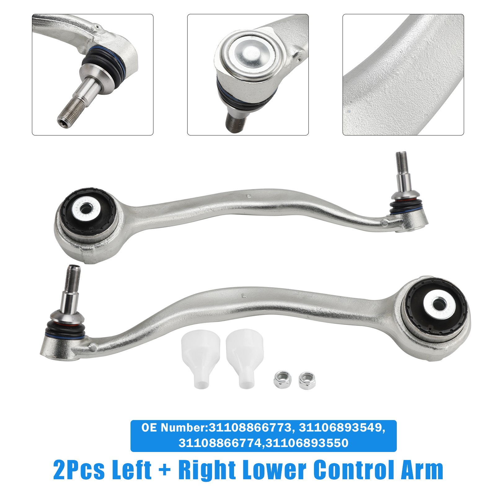 2Pcs Left + Right Lower Control Arm For BMW X5 G05 X6 G06 X7 G07 2019-2024 US