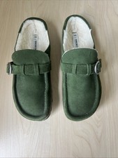 Birkenstock Boston Shearling Clogs Green Suede Wool Lined EU 40 Womens 9