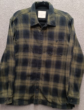 Weatherproof Vintage Plaid Fleece Lined Shirt Jacket Men  s XL Green