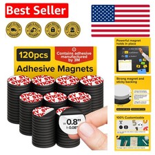 120 Peel-and-Stick Flexible Adhesive Magnets - Perfect for Crafts & Organization