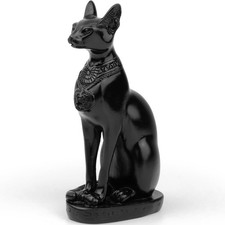 Egypt Cat Goddess Bastet Collectible Mini Resin Figurine 4.2" Desktop Decor