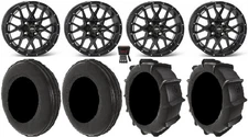 ITP Hurricane 14" Wheels Black 28" Dune Tires Yamaha YXZ1000R