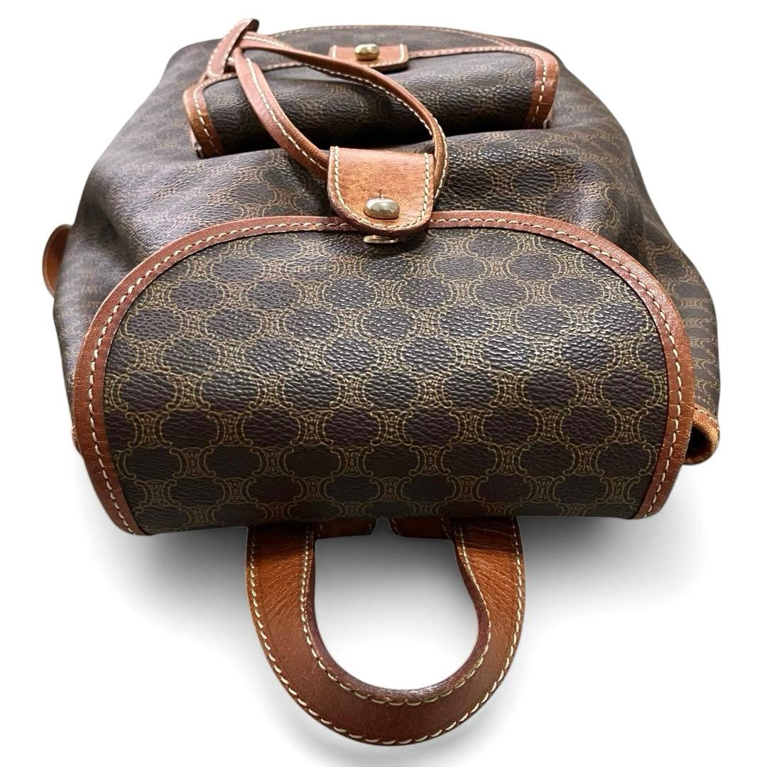 CELINE Mini Backpack Macadam Pattern Brown PVC Le… - image 5