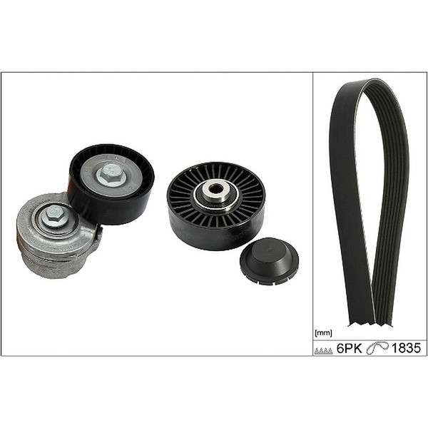 INA Keilrippenriemensatz FüR Alfa Romeo 147 156 GT Fiat Marea Multipla 1.9 JTD-image