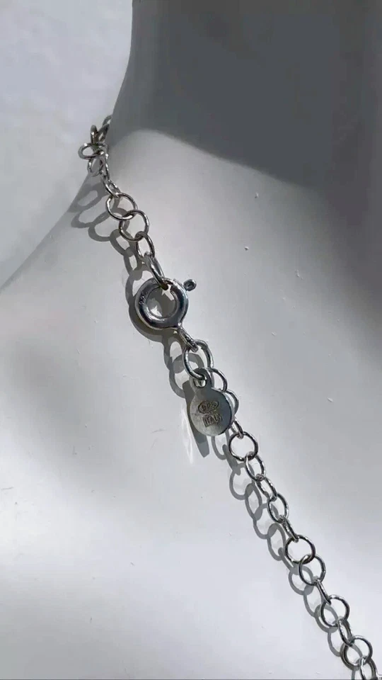 Collarino diWa Jewels Rolò Perle Grigie Argento Ciondolo Crocetta Zirconi - Immagine 3 di 3